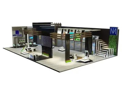  Booth Exhibition Stand a273 3D model