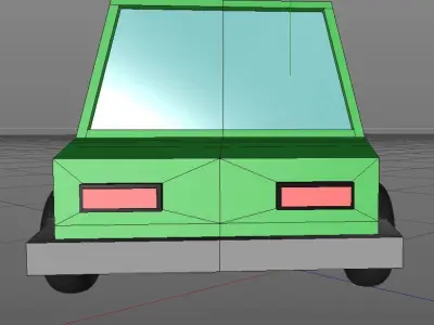 Low poly cartoon Car 3D model