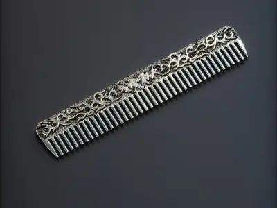  jewelry hair comb 3D print model