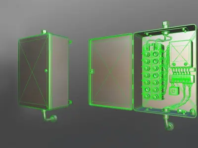 Fusebox Low-poly 3D model