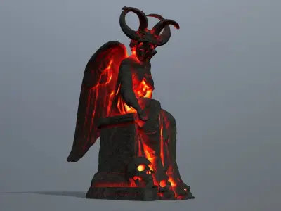 lava statue  Low-poly 3D model