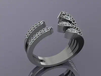 Jewelry Ring Gold KJ-61 3D print model