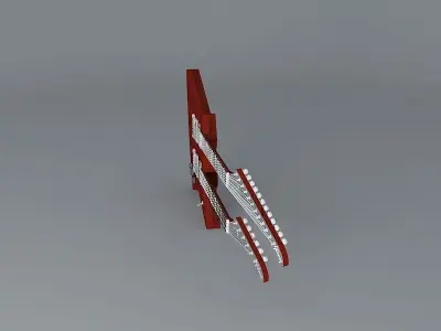 Gibson Explorer double neck guitar Free 3D model