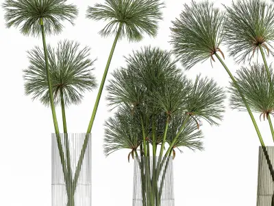 Decorative Bouquet of green flowers in a vase for decor 175 3D model