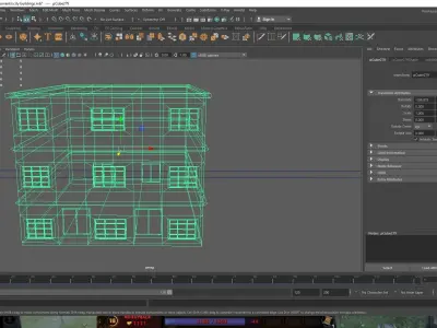 building 3 low poly three story 3D model