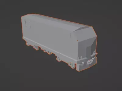 Modern Train Engine 3D model