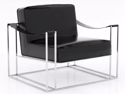 modern leather armchair 3D model purchase