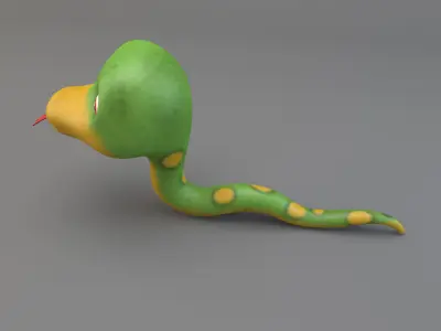 Cartoon Snake 3D model