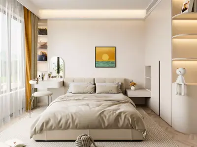 Master bedroom 3D model 3D model