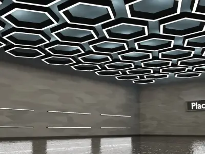 Car exhibition interior studio - 4 rooms 3D model