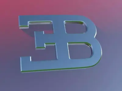 LOGO BUGATTI VEYRON 3D model