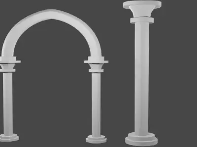 Column and Arch - Low-Poly Architecture Set 01 Low-poly 3D model