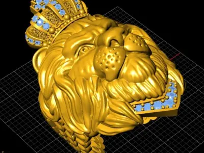 Ring Lion King 3D print model