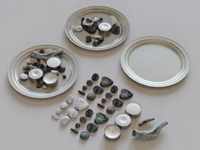 Plate Decoration Kit Low-poly 3D model