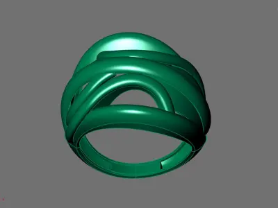 Women Ring Plain Ring Ready STL 3DM Models Womens Rings 3D print model 49
