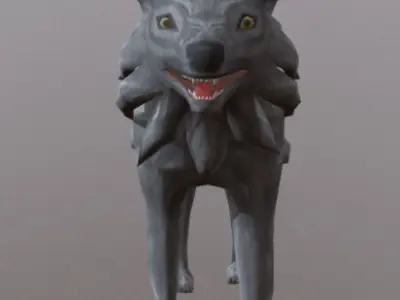 Dracon85 Toon Wolf Low-poly 3D model
