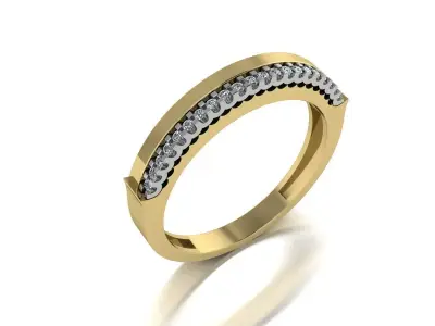 Jewelry Ring Gold 3D print model 10