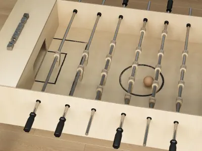 Foosball table 3D model