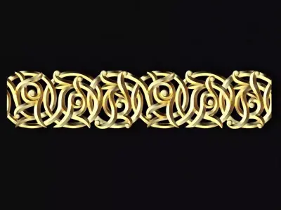 Central decor ornament for furniture 3D model 254