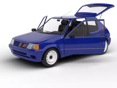 Peugeot 205 Rallye 1 3 1991 HQ 3d model 3D model