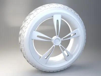 Tire the car Low-poly 3D model