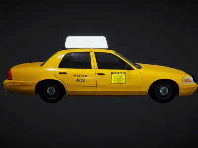 Car Taxi 01 3D model