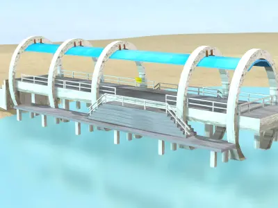 Port  boat accommodation 3D model