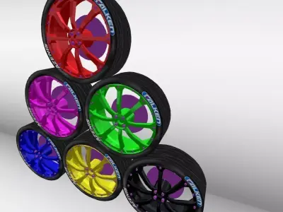 rim racing collada tunning for cars rally y tunnig 3D print model