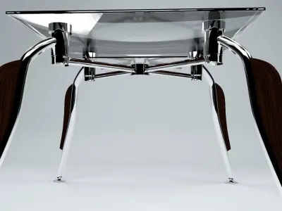 Glass table 3D model