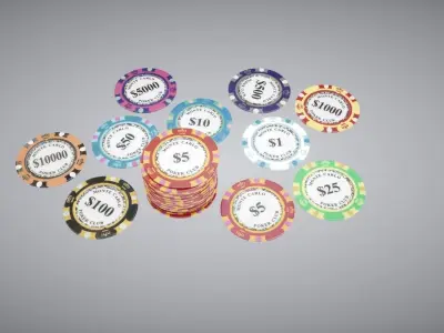 Poker Chips 3D model