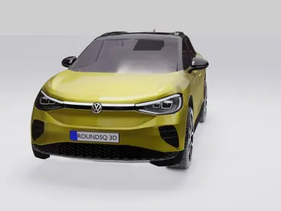 Volkswagen ID4 2022 Low-poly 3D model