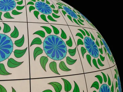 tile patterned 21-seamless-4k-pbr  3D model