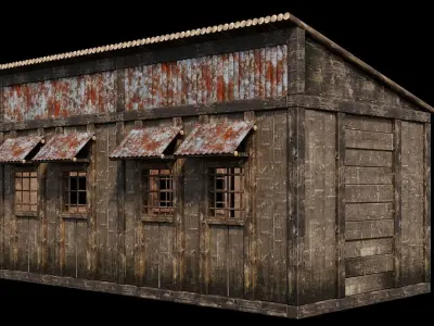Medieval Houses 66- 4K Textures Game Ready Low-poly 3D model