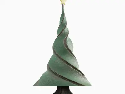 New Year Tree 01  Low-poly 3D model