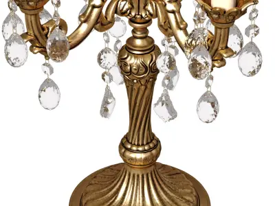  Classic Antique Tabletop Candelabra Candle Holder Candlestick  3D model