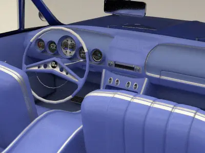 1963-64 chevrolet impala blue 3D model