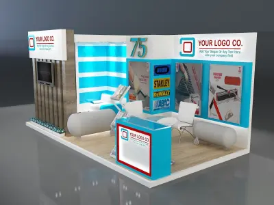 Booth Exhibition Stand a203 3D model