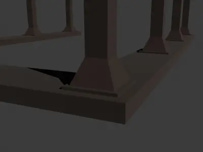 Low Poly Fence Free low-poly 3D model