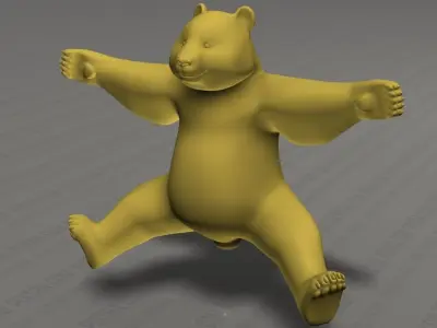 Giant Panda Bear - Ailuropoda Melanoleuca - Bamboo Bear 3D model