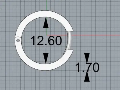 Earring Love  3D print model