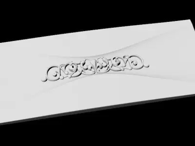 Central decor ornament for furniture 3D model 724