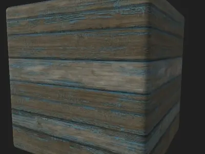 Wooden Planks Painted Dirty - Substance Texture