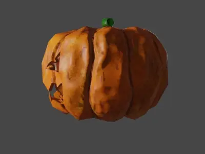 Pumpkin Head Halloween - PBR - Cabeca Abobora Low-poly 3D model