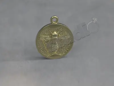 Luxury bee pendant 3d model print 3D print model