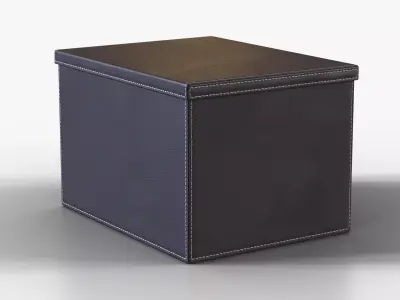 Box Storage Leather Big Low-poly 3D model