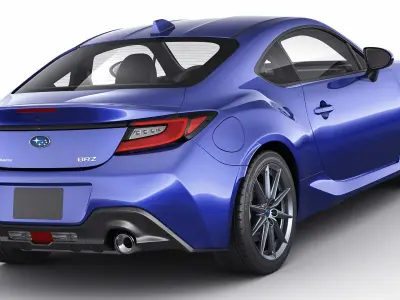 Subaru BRZ 2021 with interior 3D model