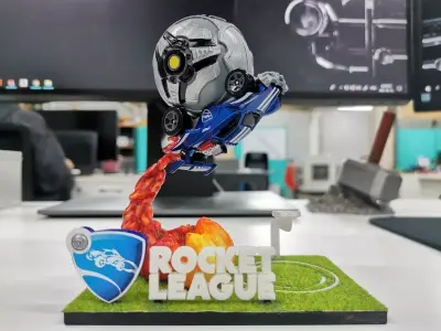 rocket league stand 3D print model