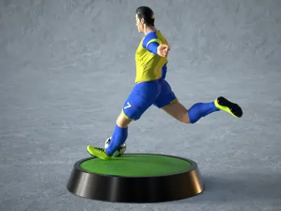 Cristiano Ronaldo Statue Sliced into 9 pieces 3D print model