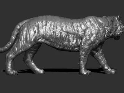 Tiger statue 3D print model