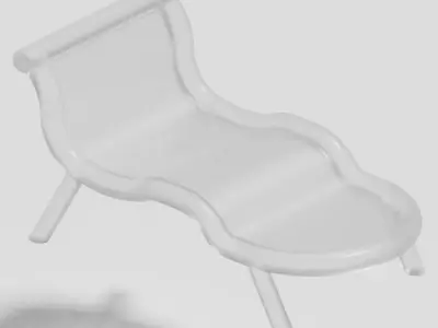 Beach Glass Chair 3D model